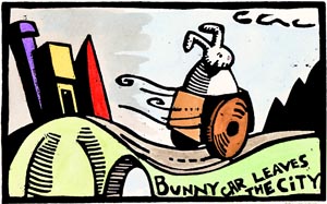 Bunny Car Leaves the City